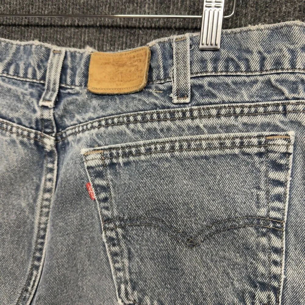 VTG 90s Levis 545 Relaxed Loose Fit Jeans Mens 38x30 Blue USA Made Distressed